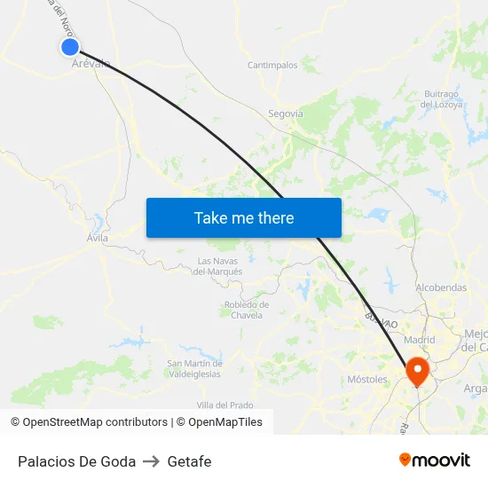 Palacios De Goda to Getafe map