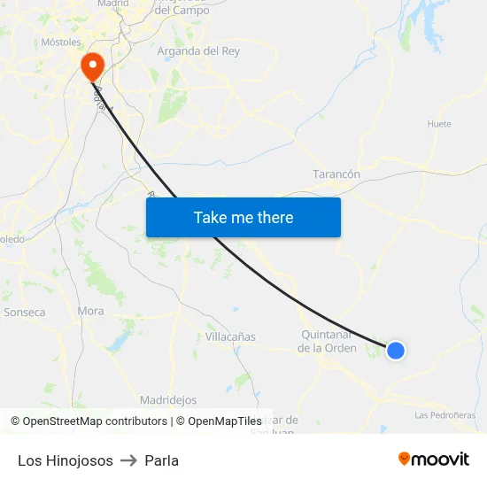 Los Hinojosos to Parla map