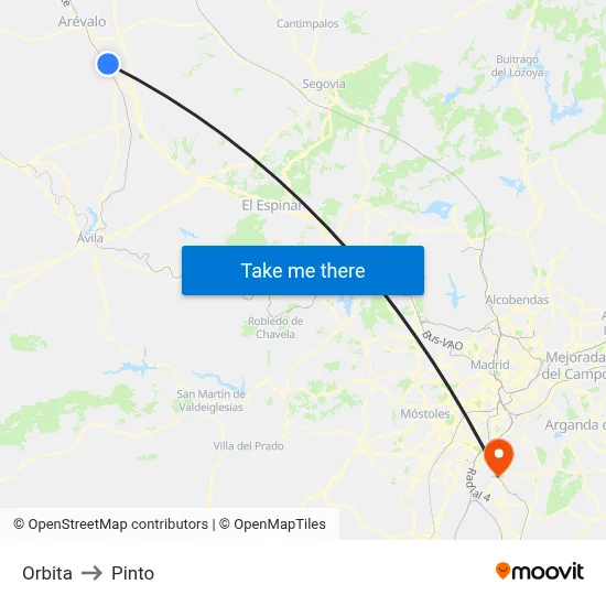 Orbita to Pinto map