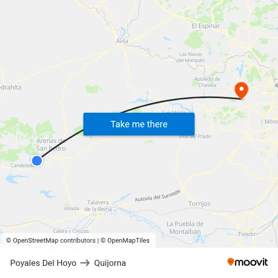 Poyales Del Hoyo to Quijorna map