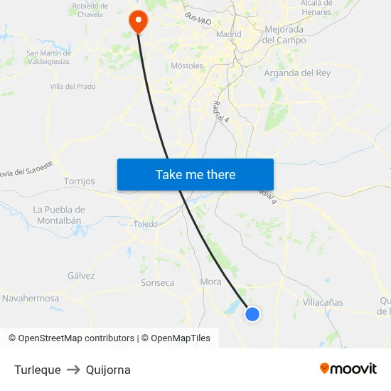 Turleque to Quijorna map