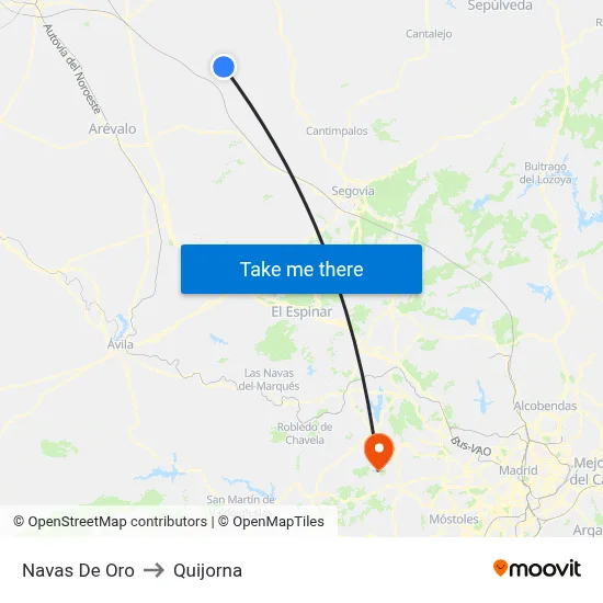 Navas De Oro to Quijorna map