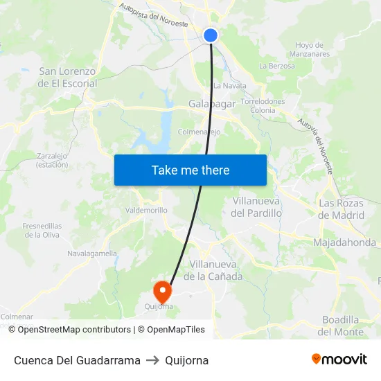 Cuenca Del Guadarrama to Quijorna map