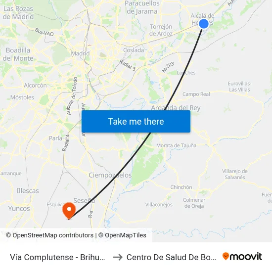 Vía Complutense - Brihuega to Centro De Salud De Borox map