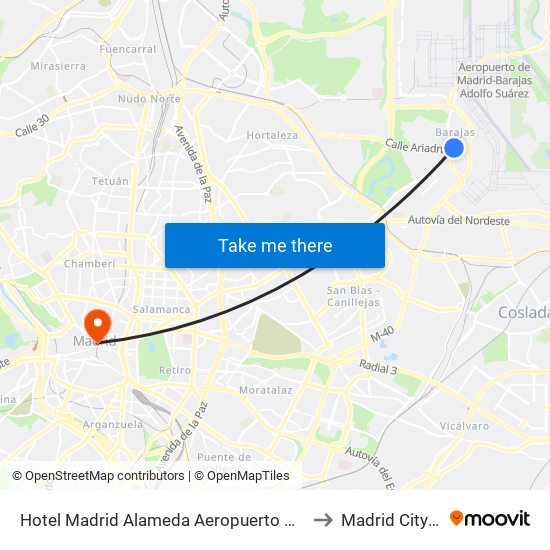 Hotel Madrid Alameda Aeropuerto Affiliated by Meliá to Madrid City Center map