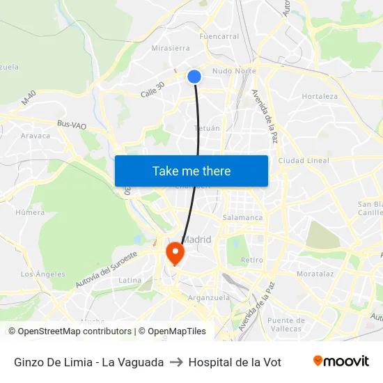 Ginzo De Limia - La Vaguada to Hospital de la Vot map