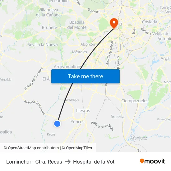 Lominchar - Ctra. Recas to Hospital de la Vot map