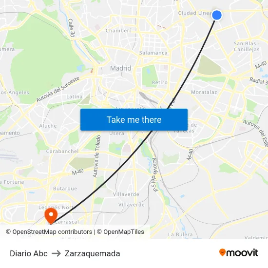 Diario Abc to Zarzaquemada map