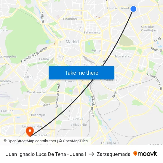 Juan Ignacio Luca De Tena - Juana I to Zarzaquemada map