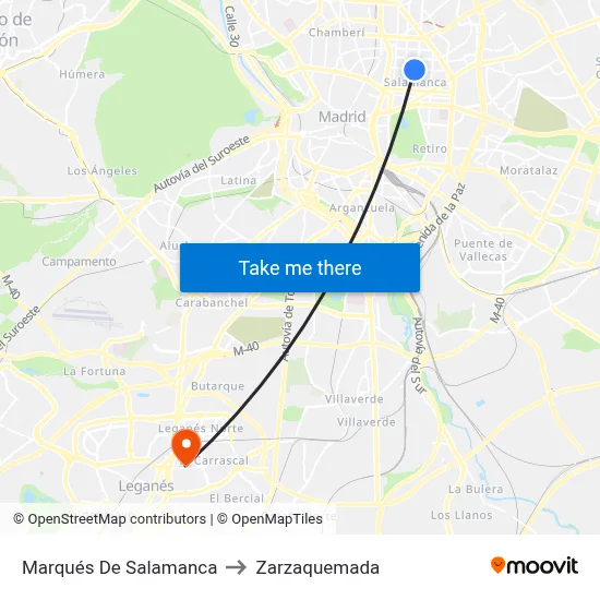 Marqués De Salamanca to Zarzaquemada map