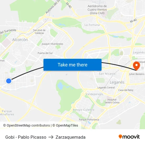 Gobi - Pablo Picasso to Zarzaquemada map