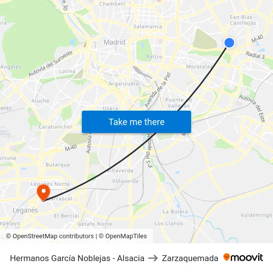 Hermanos García Noblejas - Alsacia to Zarzaquemada map