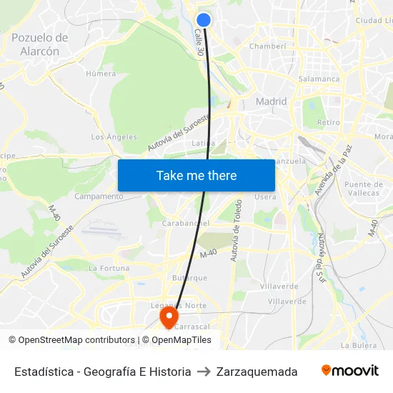 Estadística - Geografía E Historia to Zarzaquemada map