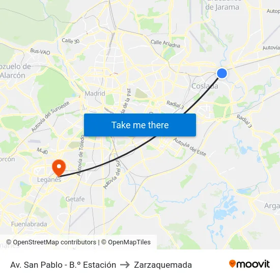 Av. San Pablo - B.º Estación to Zarzaquemada map