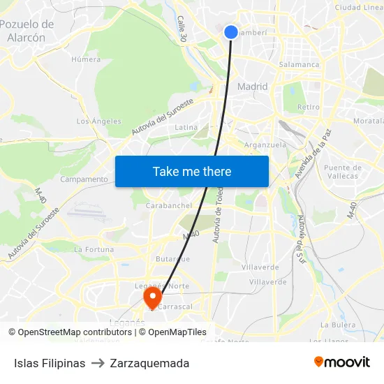 Islas Filipinas to Zarzaquemada map