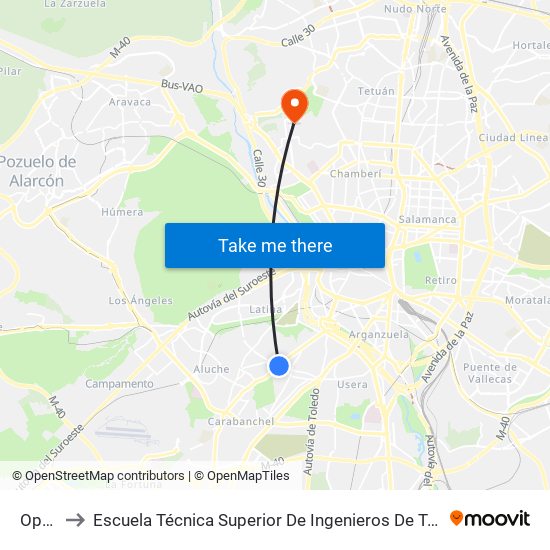 Oporto to Escuela Técnica Superior De Ingenieros De Telecomunicación Upm map