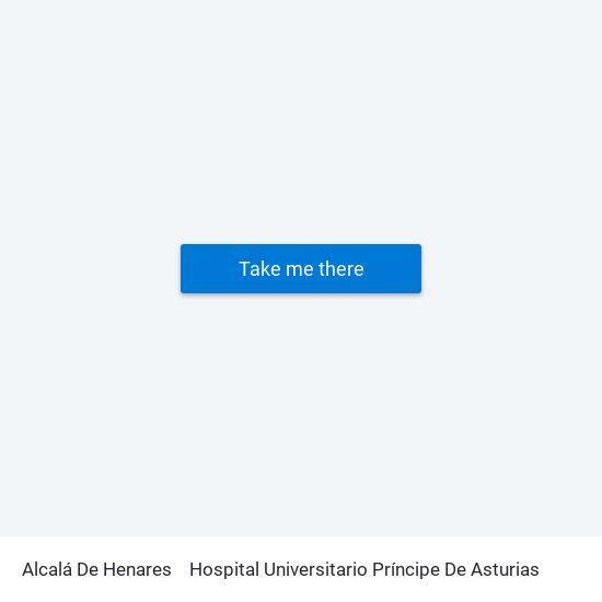 Alcalá De Henares to Hospital Universitario Príncipe De Asturias map