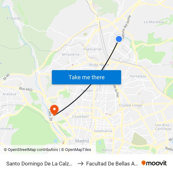 Santo Domingo De La Calzada - Sauceda to Facultad De Bellas Artes (Ucm) map