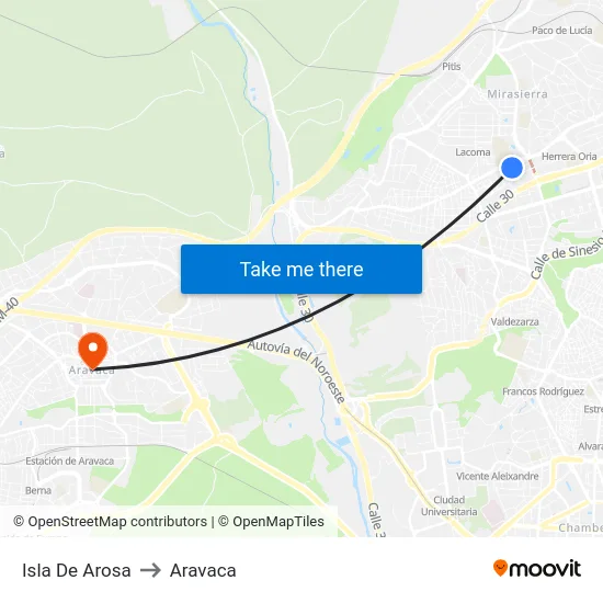 Isla De Arosa to Aravaca map