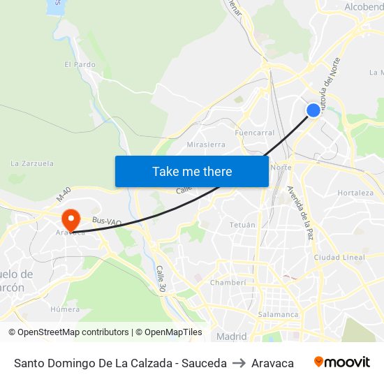 Santo Domingo De La Calzada - Sauceda to Aravaca map