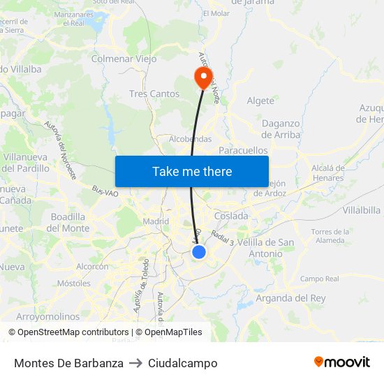 Montes De Barbanza to Ciudalcampo map
