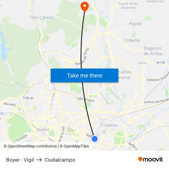 Boyer - Vigil to Ciudalcampo map