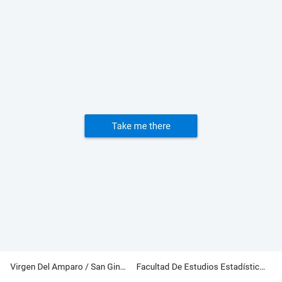 Virgen Del Amparo / San Ginés to Facultad De Estudios Estadísticos map