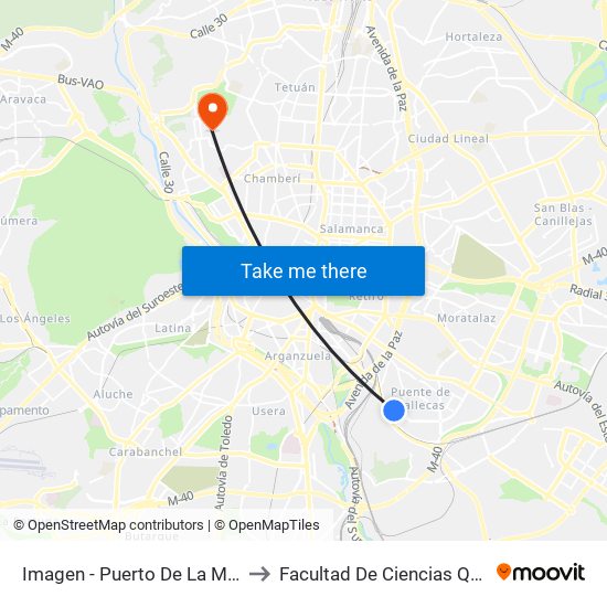 Imagen - Puerto De La Morcuera to Facultad De Ciencias Químicas map