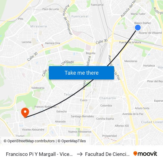 Francisco Pi Y Margall - Vicente Blasco Ibañez to Facultad De Ciencias Químicas map