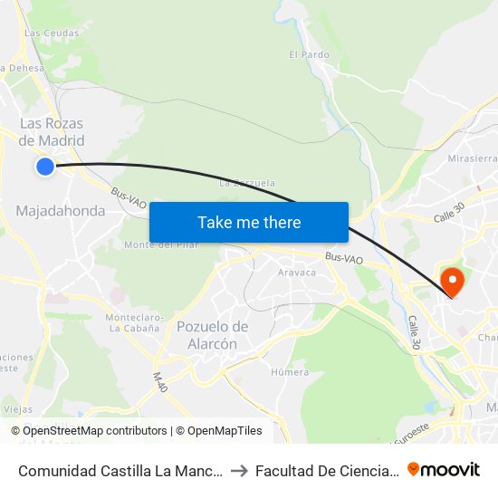 Comunidad Castilla La Mancha - Av. España to Facultad De Ciencias Químicas map