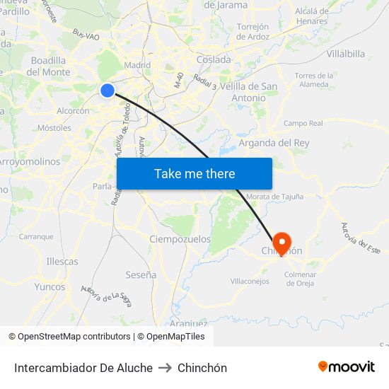 Intercambiador De Aluche to Chinchón map