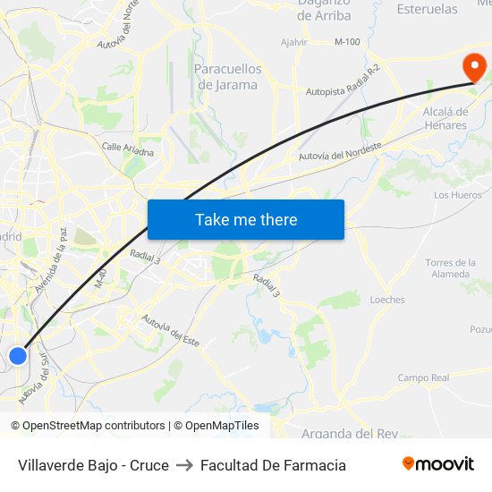 Villaverde Bajo - Cruce to Facultad De Farmacia map