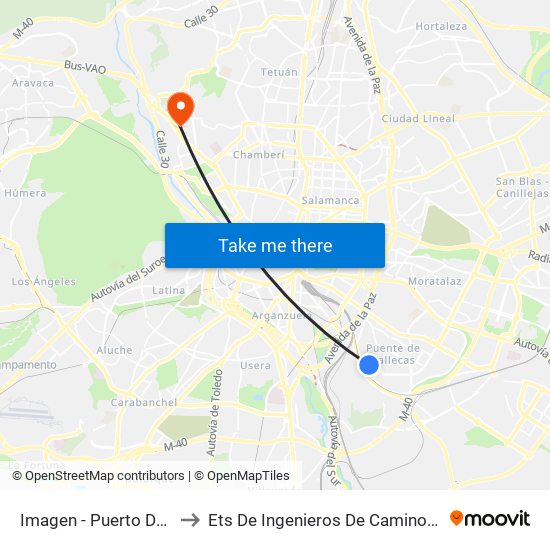 Imagen - Puerto De La Morcuera to Ets De Ingenieros De Caminos, Canales Y Puertos map