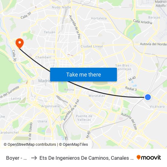 Boyer - Vigil to Ets De Ingenieros De Caminos, Canales Y Puertos map