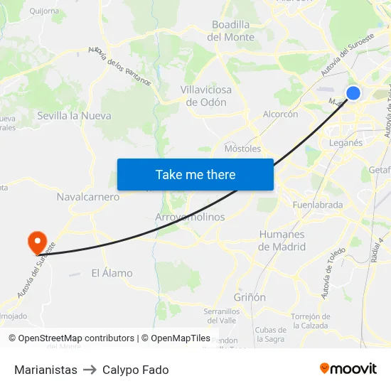 Marianistas to Calypo Fado map