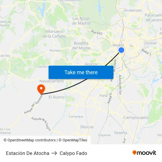 Estación De Atocha to Calypo Fado map