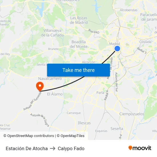 Estación De Atocha to Calypo Fado map
