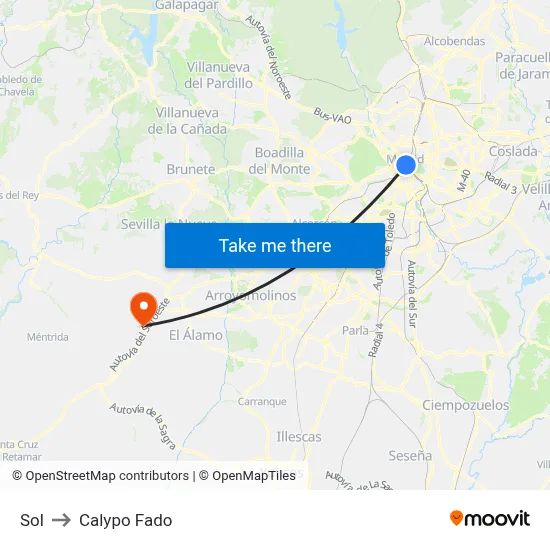 Sol to Calypo Fado map