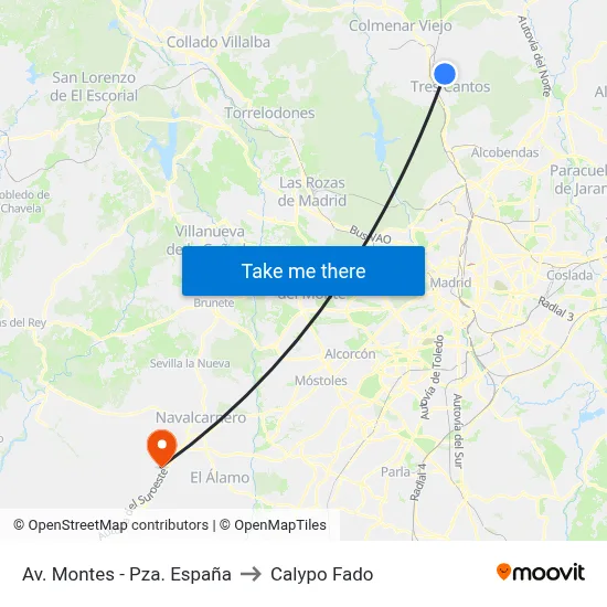 Av. Montes - Pza. España to Calypo Fado map