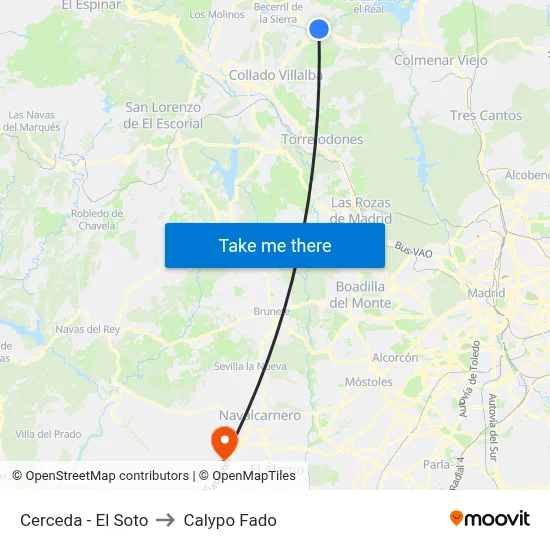 Cerceda - El Soto to Calypo Fado map