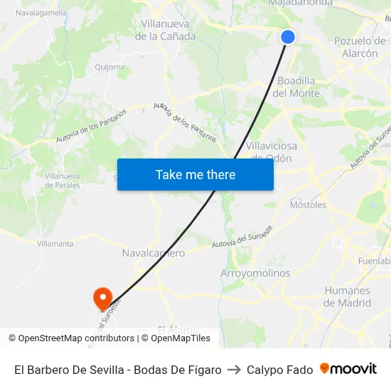 El Barbero De Sevilla - Bodas De Fígaro to Calypo Fado map