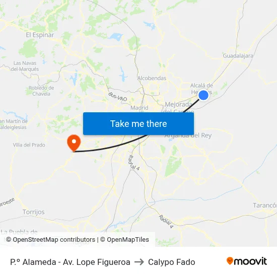 P.º Alameda - Av. Lope Figueroa to Calypo Fado map