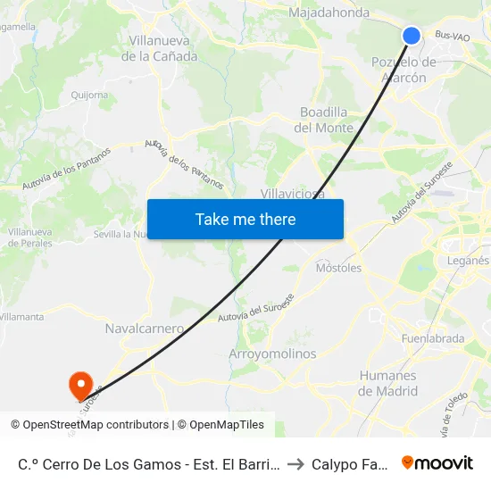 C.º Cerro De Los Gamos - Est. El Barrial to Calypo Fado map