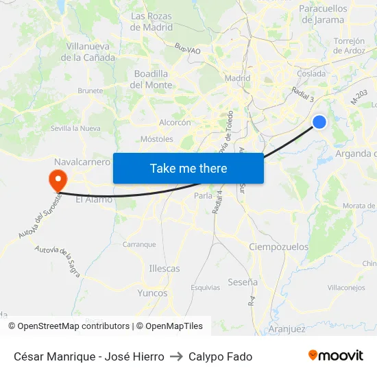 César Manrique - José Hierro to Calypo Fado map