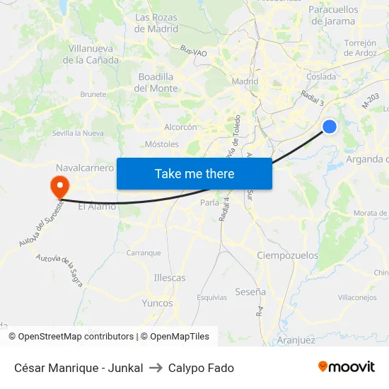 César Manrique - Junkal to Calypo Fado map