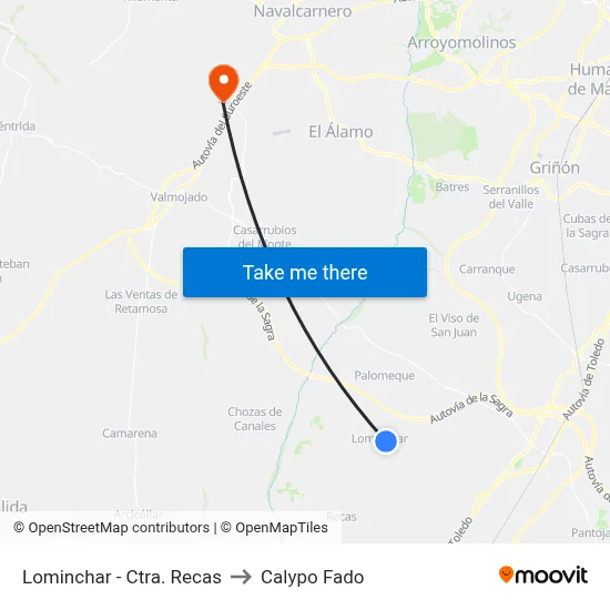 Lominchar - Ctra. Recas to Calypo Fado map