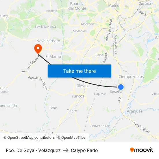 Fco. De Goya - Velázquez to Calypo Fado map