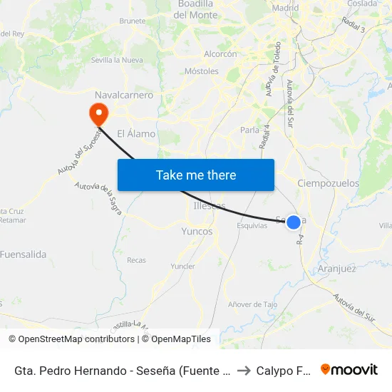 Gta. Pedro Hernando - Seseña (Fuente Nueva) to Calypo Fado map