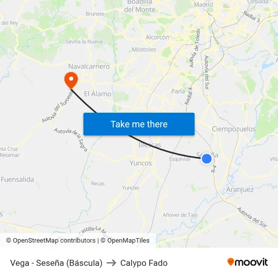 Vega - Seseña (Báscula) to Calypo Fado map