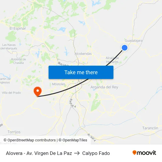 Alovera - Av. Virgen De La Paz to Calypo Fado map
